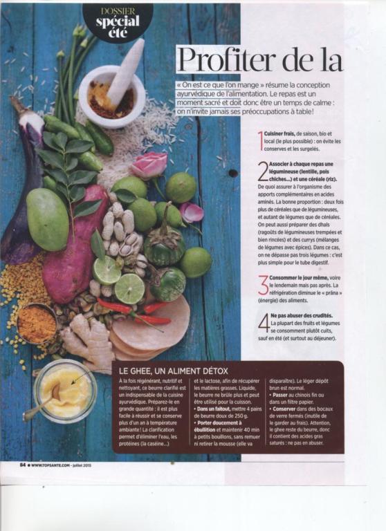 LA MEDECINE AYURVEDIQUE - TOP SANTE NO 298 JUILLET 2015 PAGE 6