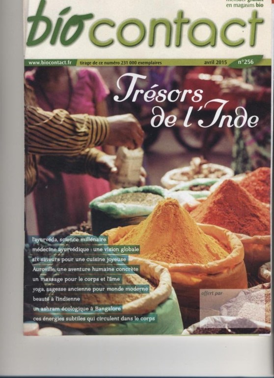 PREMIERE PAGE BIO CONTACT AVRIL INDE AYURVEDA