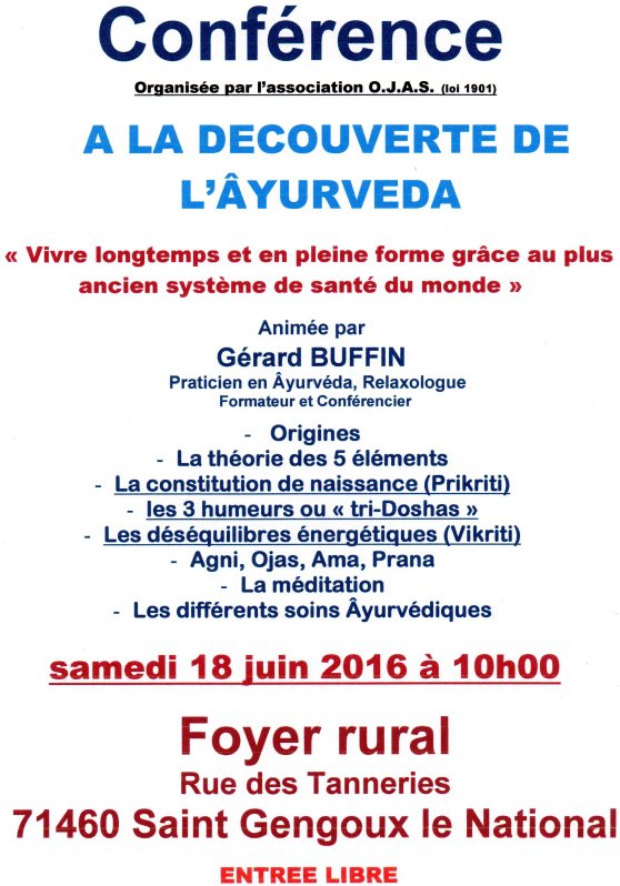 affichette conference ayurveda st gengoux juin 2016