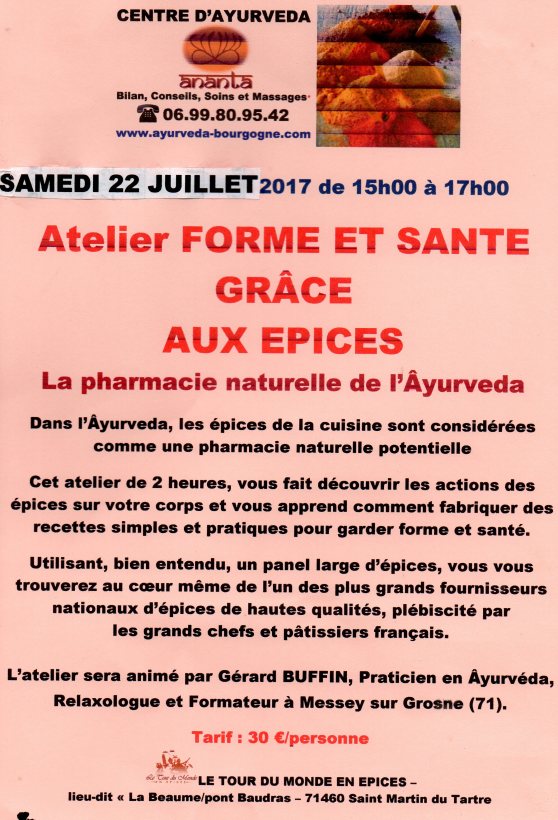 ATELIER DU 22 JUILLET 2017