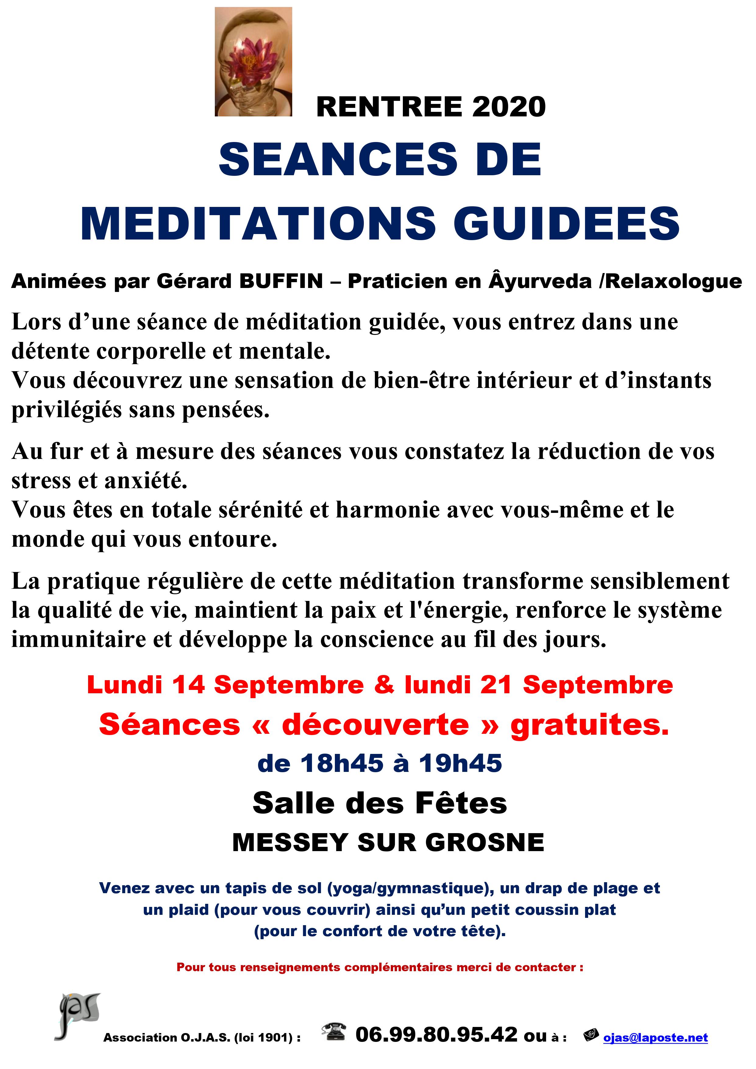 AFFICHETTE RENTREE 2020 MEDITATION